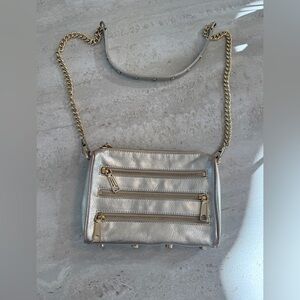 Rebecca Minkoff Metallic Crossbody Bag – Gold Hardware